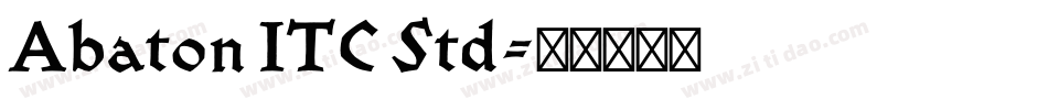 Abaton ITC Std字体转换